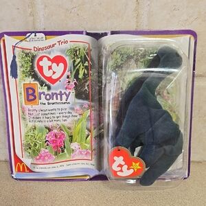 Vintage Ty Beanie Baby "Bronty" the Brontosaurus- McDonald's House Charities